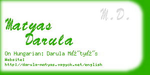 matyas darula business card